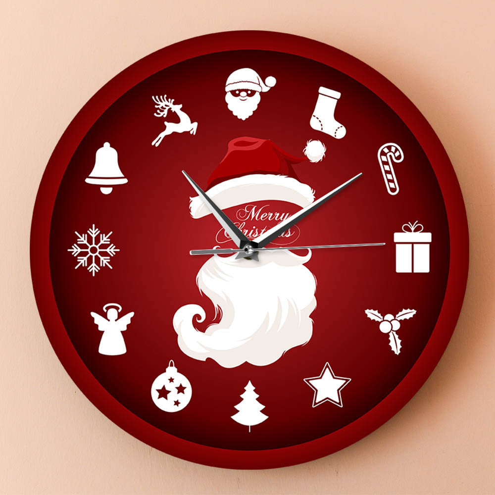 Christmas Wall Deco Silent Clock