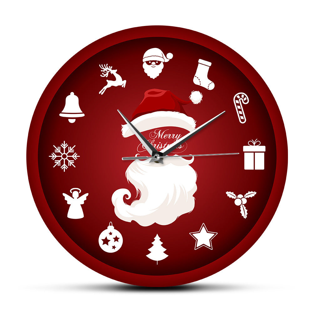 Christmas Wall Deco Silent Clock