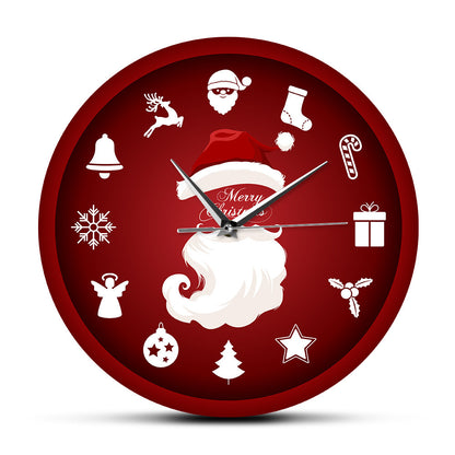 Christmas Wall Deco Silent Clock