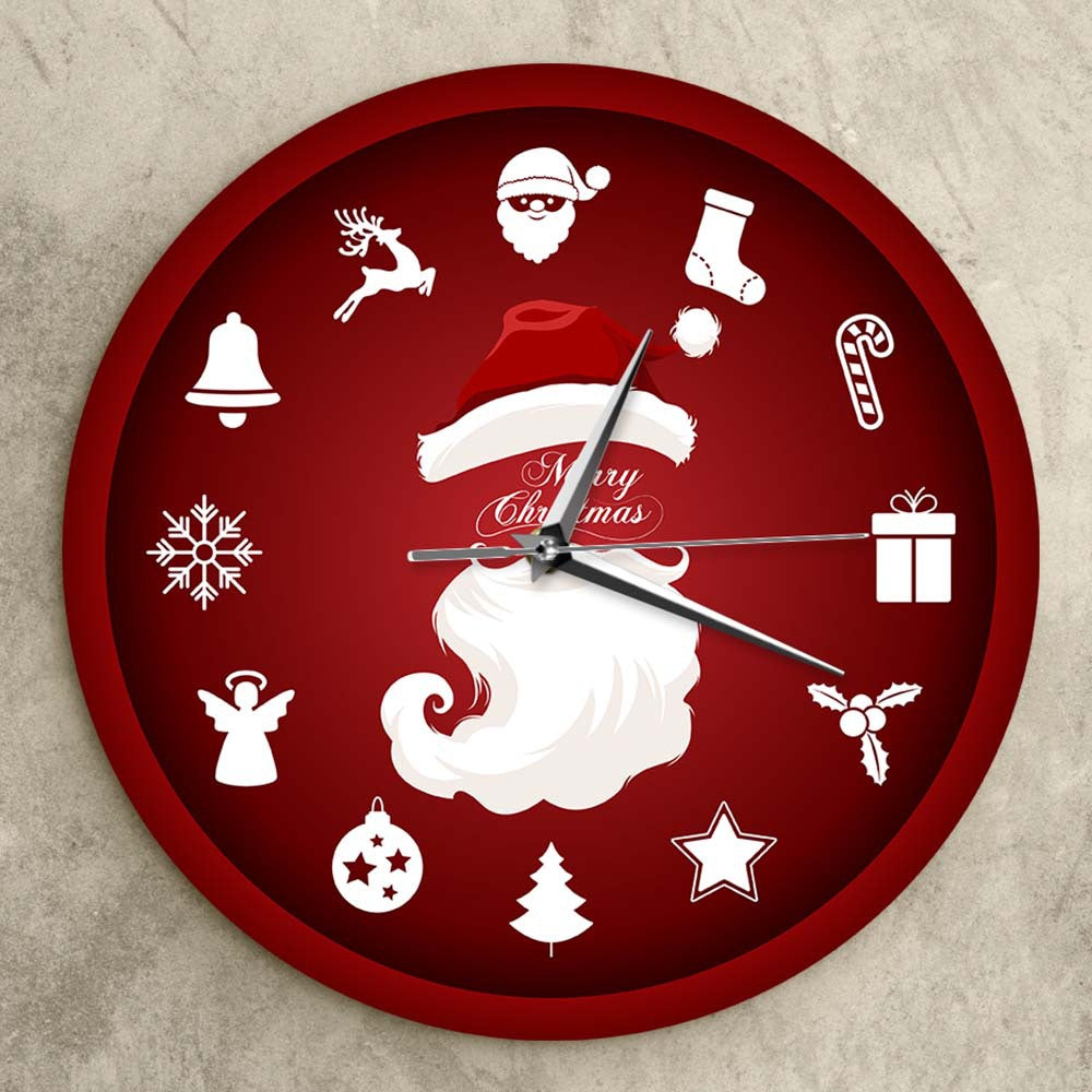 Christmas Wall Deco Silent Clock