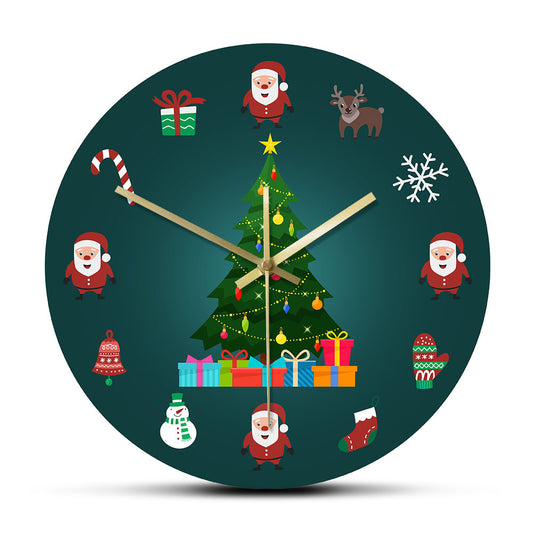 Christmas Wall Decoration Silent Clock