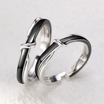 Personalized Knots Matching Wedding Bands for Two