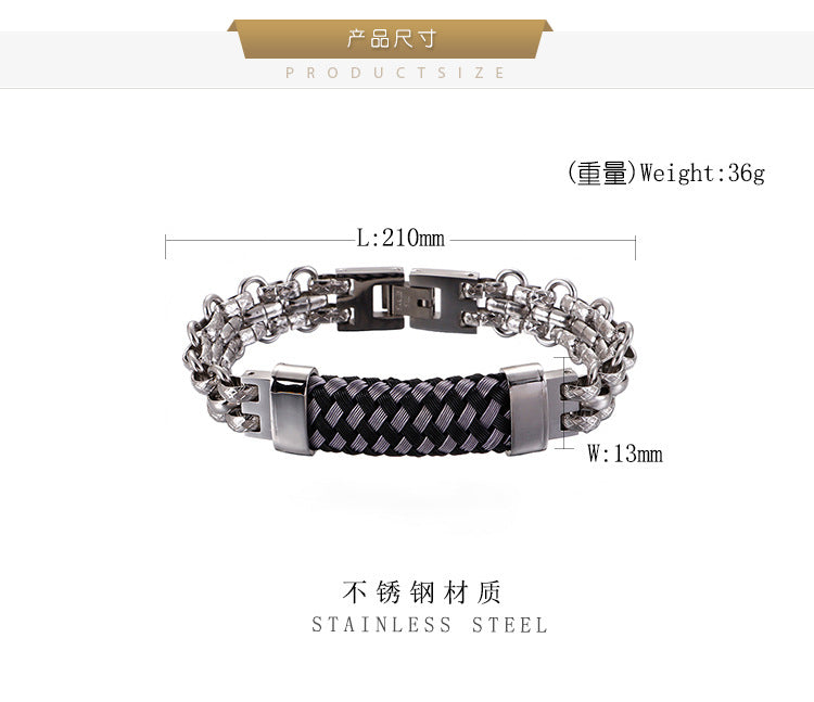 Personalized Mens Fashion Bracelet 21cm