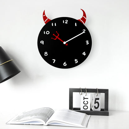 Cute Devil Decorative Silent Wall Clock