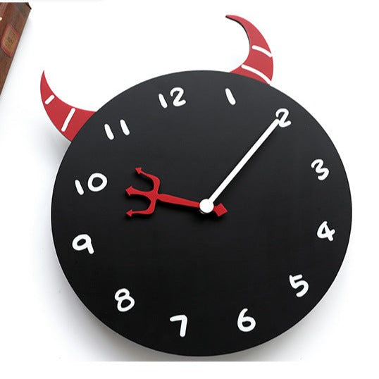 Cute Devil Decorative Silent Wall Clock