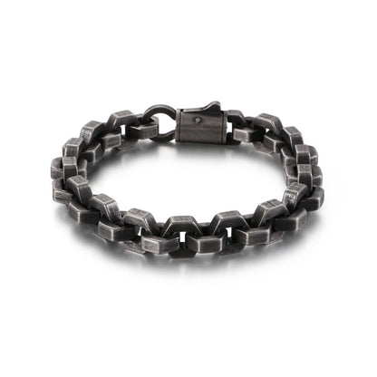 Geometric Link Chain Mens Bracelet 22cm