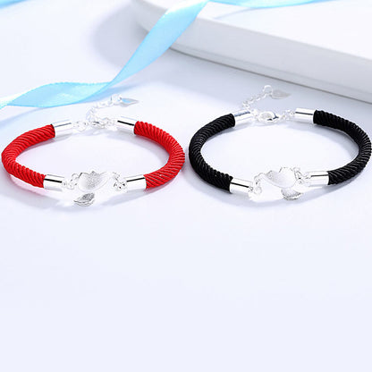 Connecting Magnetic Hearts Bracelets Set for 2