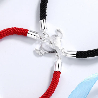 Connecting Magnetic Hearts Bracelets Set for 2