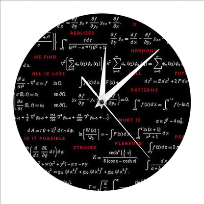 Wall Decor Clock Gift for Mathematics Teacher