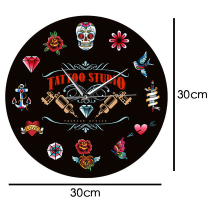 Personalized Wall Clock Gift for Tattoo Artist