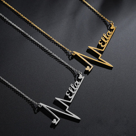 Heartbeat Custom Name Necklace