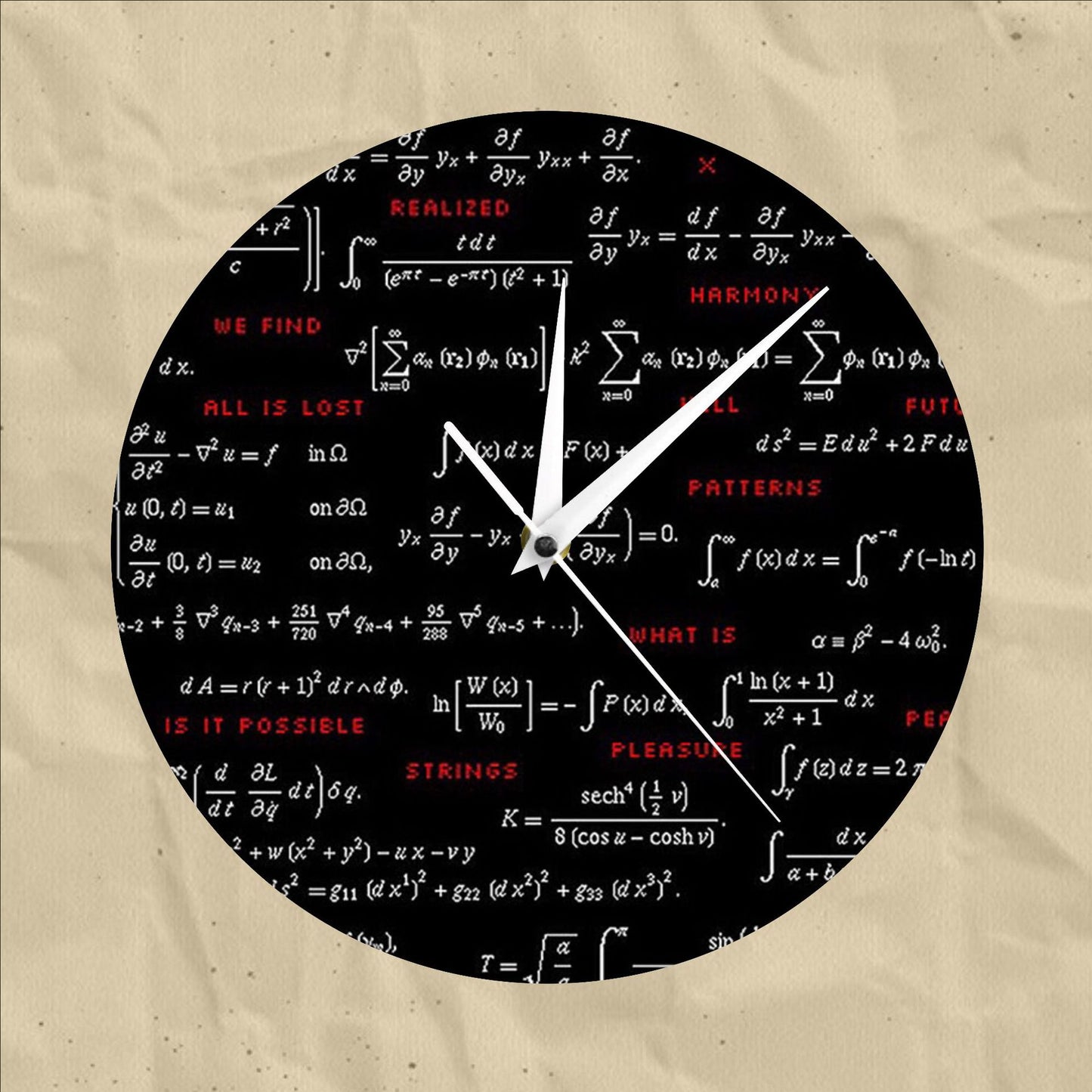 Wall Decor Clock Gift for Mathematics Teacher