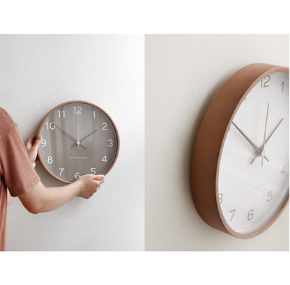 Minimalist Solid Wood Analogue Wall Clock (10")