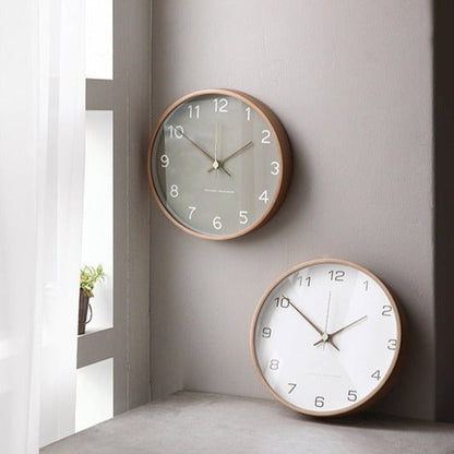 Minimalist Solid Wood Analogue Wall Clock (10")