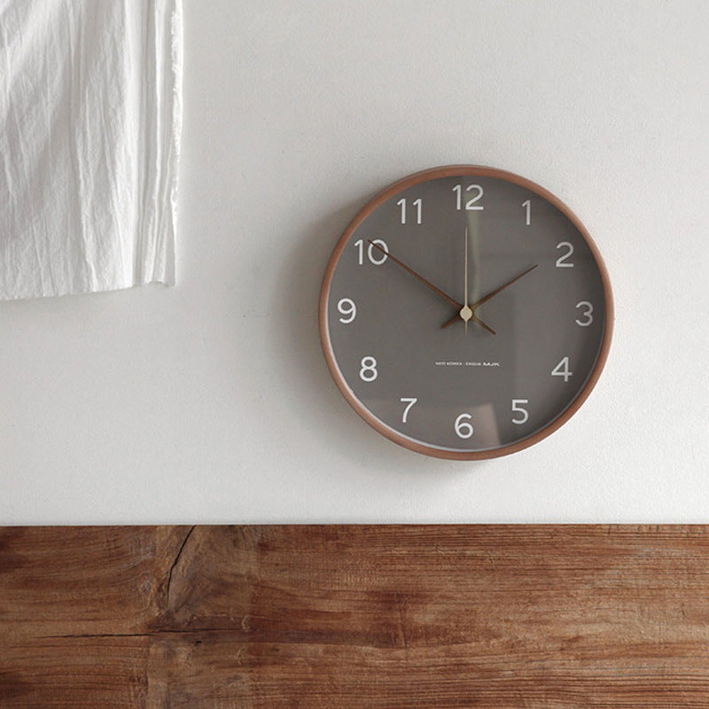 Minimalist Solid Wood Analogue Wall Clock (10")