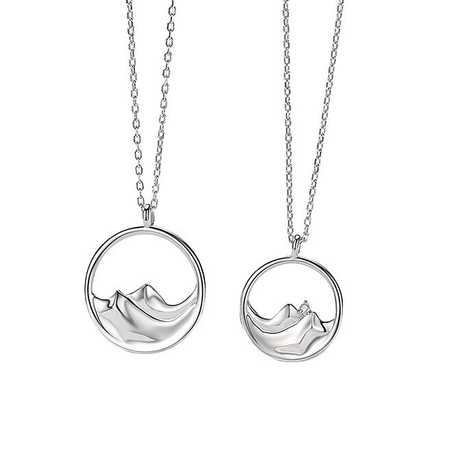 Mountains and Sea Friendship Necklaces Set
