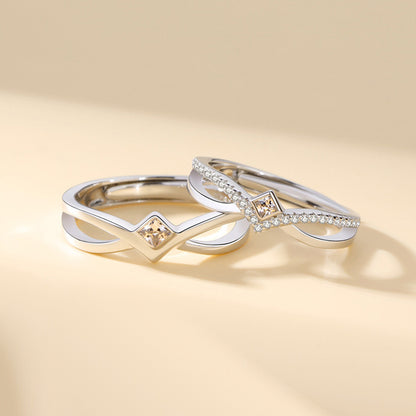 Custom Matching Sterling Silver Rings for Couples