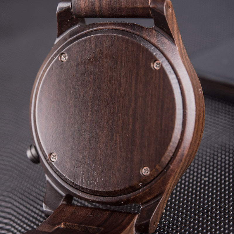 Matching Wood Couple Watch Set with Custom Engraving