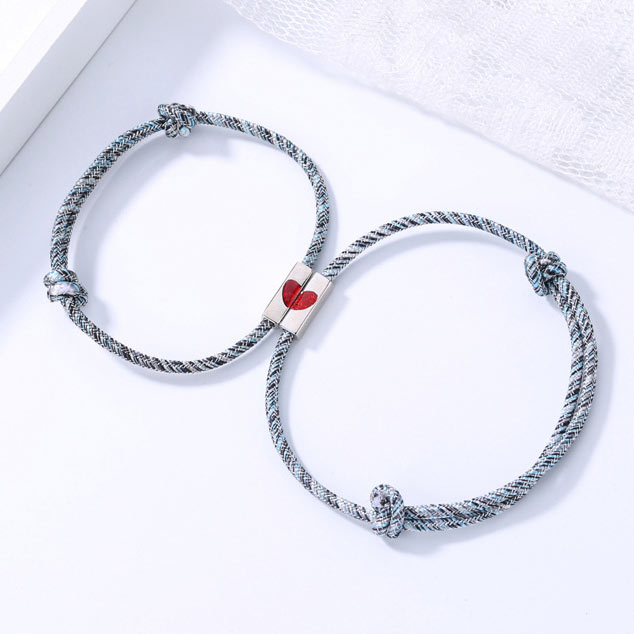 Stainless Steel Magnetic Bracelet - Two Hearts SG