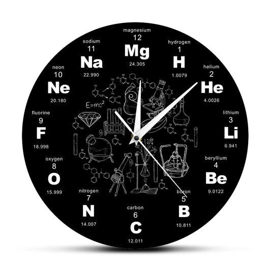Wall Decoration Clock Gift for Chemistry Teacher
