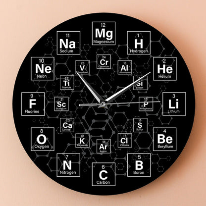 Wall Decor Clock Gift for Chemistry Teacher