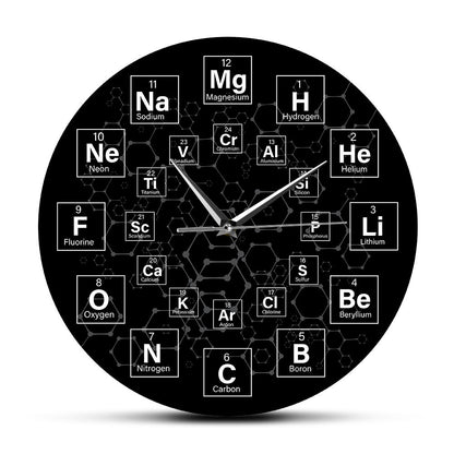 Wall Decor Clock Gift for Chemistry Teacher