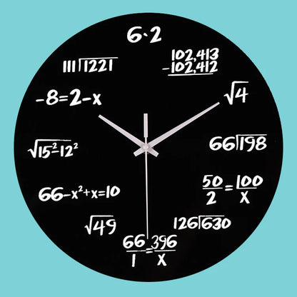 Mathematics Themed Silent Wall Clock – Stylish & Intellectual Design