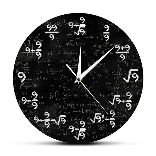 Wall Decor Clock Gift for Mathematician