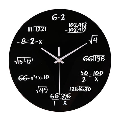 Mathematics Themed Silent Wall Clock – Stylish & Intellectual Design