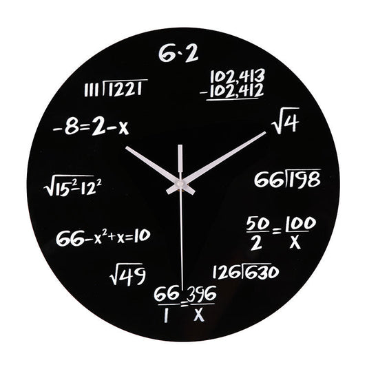 Mathematics Themed Silent Wall Clock – Stylish & Intellectual Design