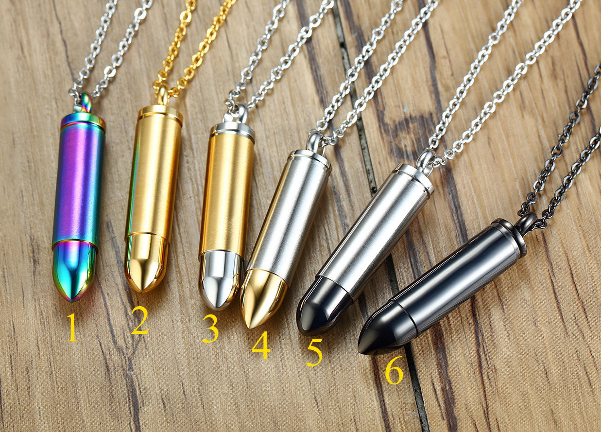 Matching Bullets Necklaces for Girlfriend Boyfriend