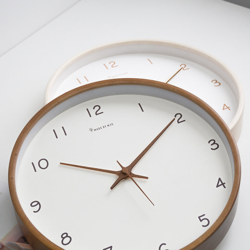 Simple Solid Wood Analogue Wall Clock (10")