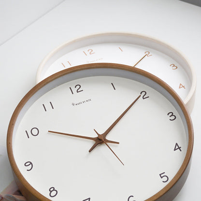 Simple Solid Wood Analogue Wall Clock (10")