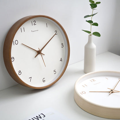Simple Solid Wood Analogue Wall Clock (10")