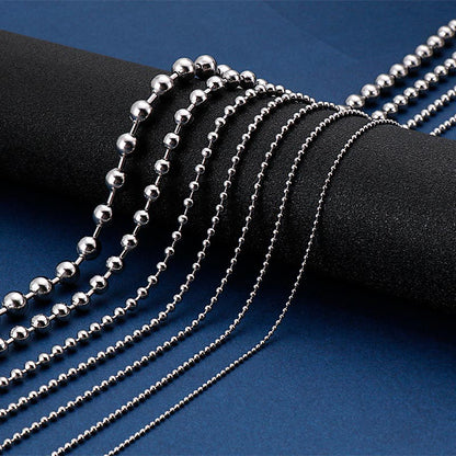 Mens Stylish Ball Chain Necklace Stainless Steel