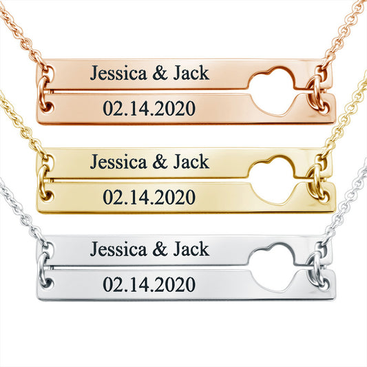 Personalized Name Engraved Necklace for Her