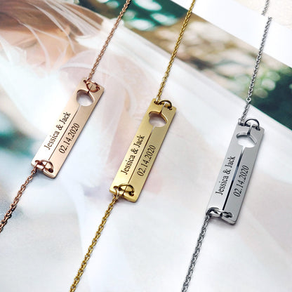 Personalized Name Engraved Necklace for Her