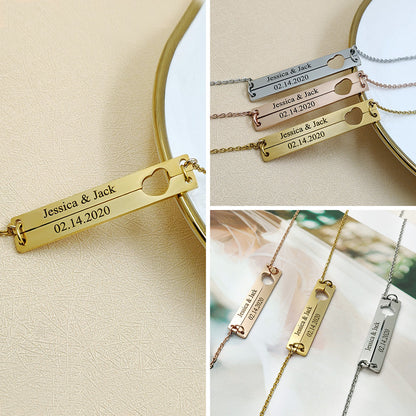 Personalized Name Engraved Necklace for Her