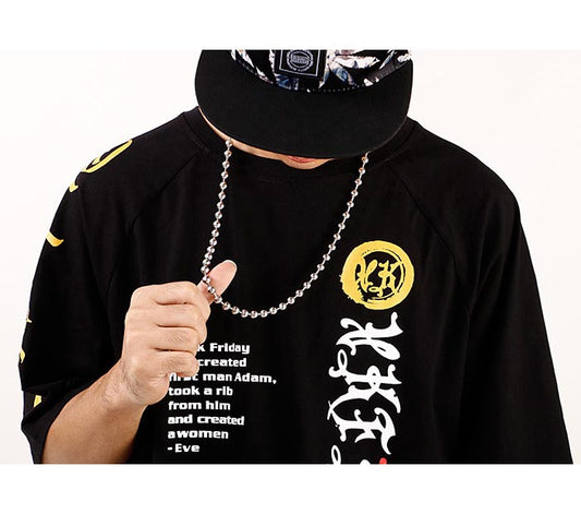 Mens Stylish Ball Chain Necklace Stainless Steel