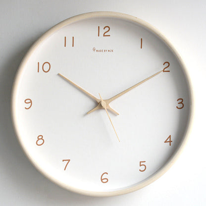 Simple Solid Wood Analogue Wall Clock (10")