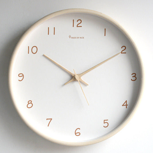 Simple Solid Wood Analogue Wall Clock (10")