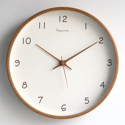 Simple Solid Wood Analogue Wall Clock (10")