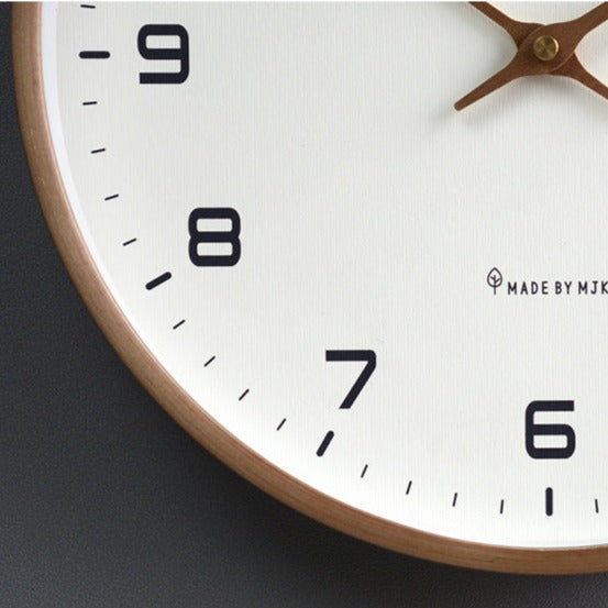 Minimalist Solid Wood Silent Wall Clock (10")