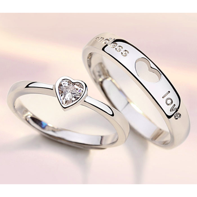 Endless Love Marriage Rings for Couple (Adjustable Size)