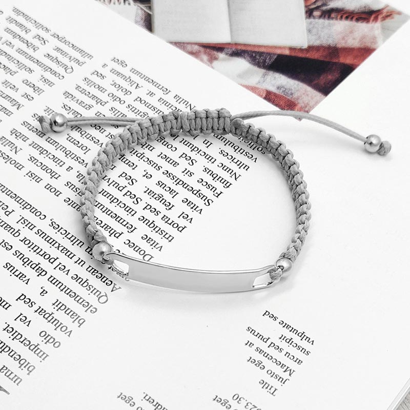 Custom Engraved Charm Bracelet for Men
