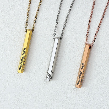 Personalized Bar Name Necklace