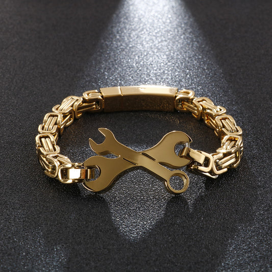 Custom Mens Bracelet Gift for Mechanic 22cm