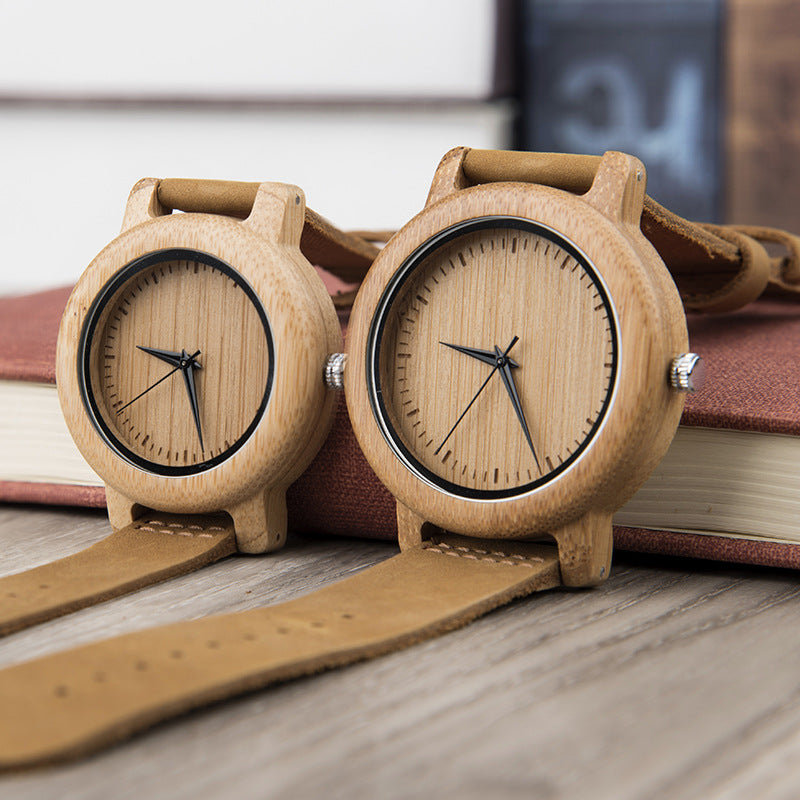 Matching Couple Watch Set made of Wood