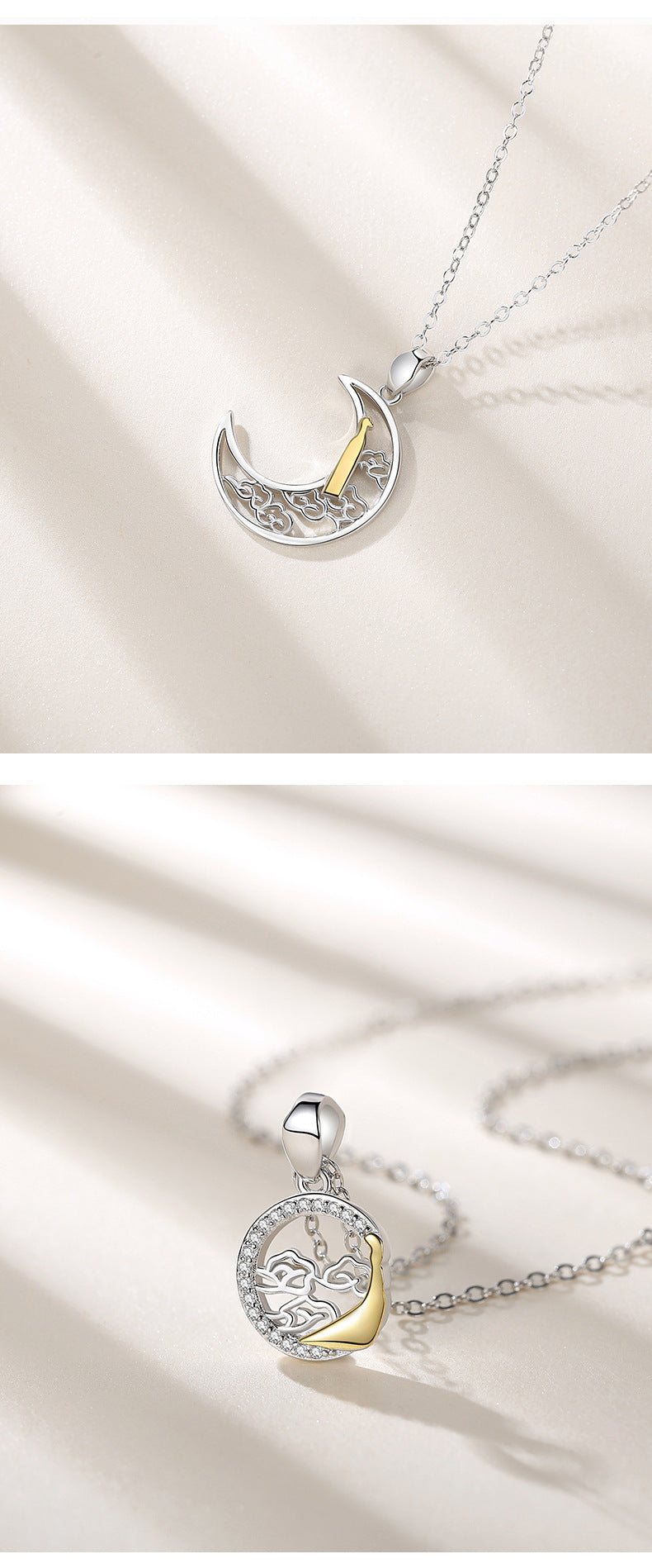 Sun and Moon Couple Relationship Necklaces Set