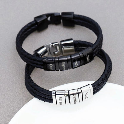 Charms Engraved Bracelet for Men